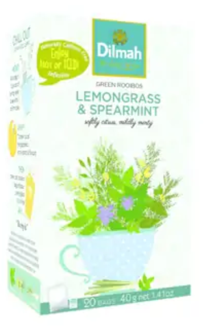 Porcovaný čaj Lemongrass Spearmint 40 g Dilmah 